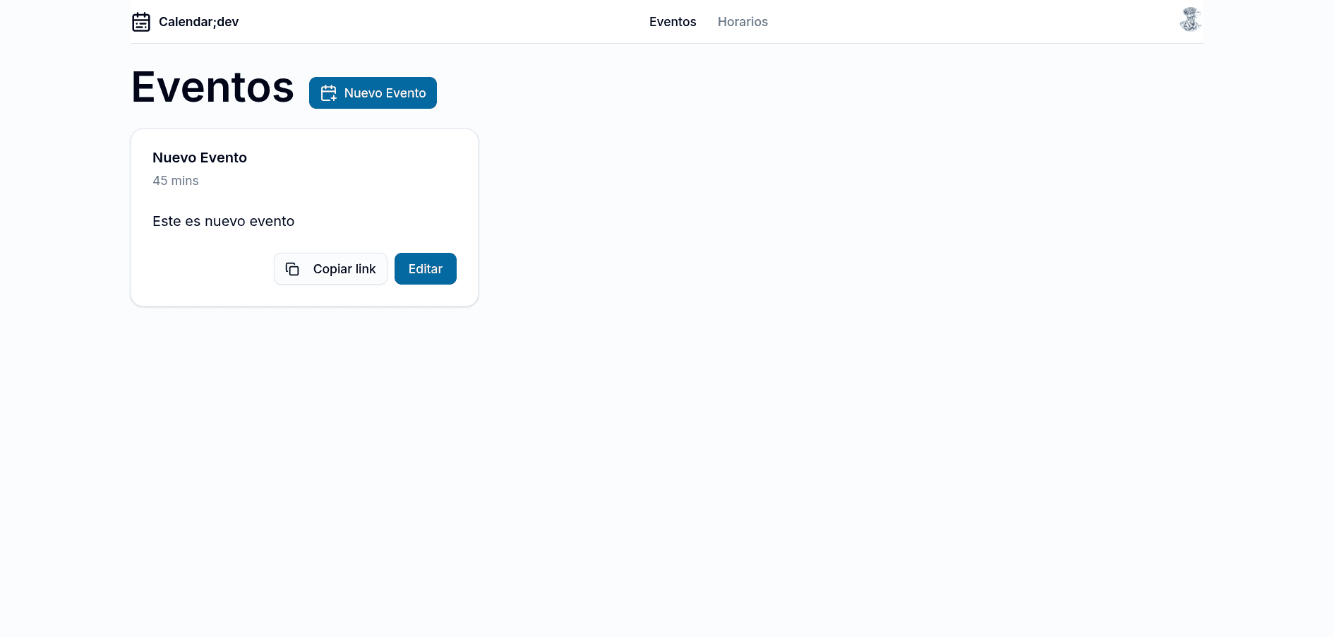 Calendar;dev - Homepage desing